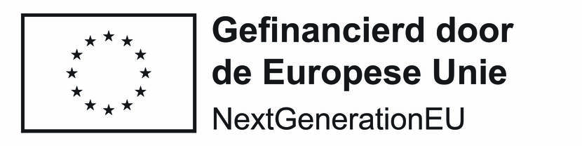 Op deze afbeelding staat ''Gefinancierd door de Europese Unie (NextGenerationEU).